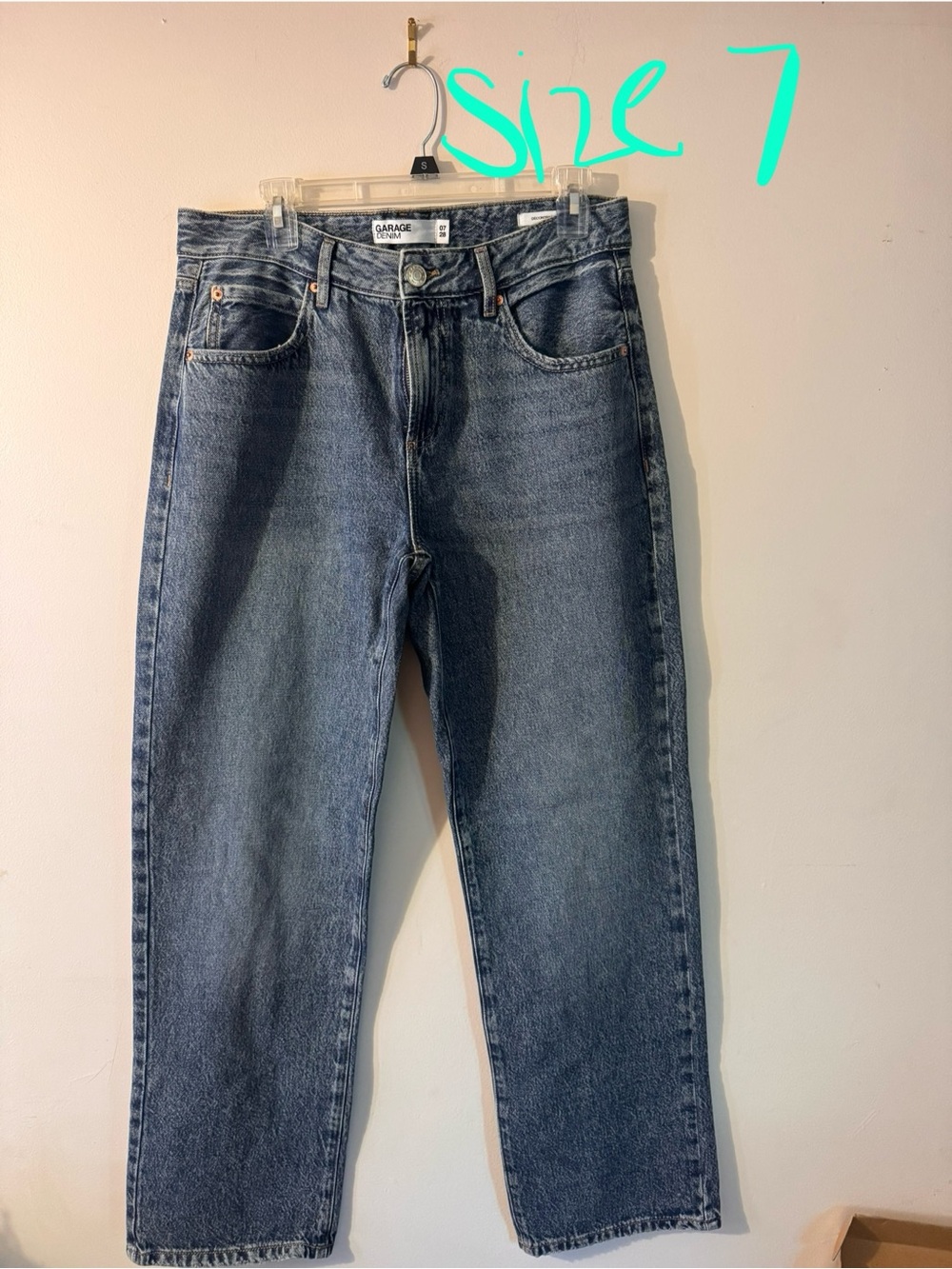 Garage Blue Straight-Leg Jeans
